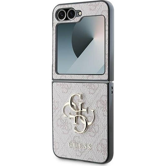 Etui Guess 4G Big Metal Gold Logo do Samsung Galaxy Z Flip6, różowe